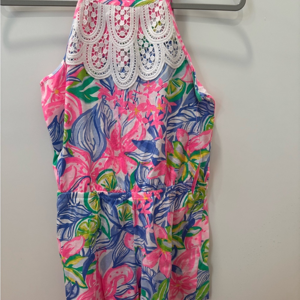 Lilly Pulitzer Pink and Blue Floral Jumpsuit